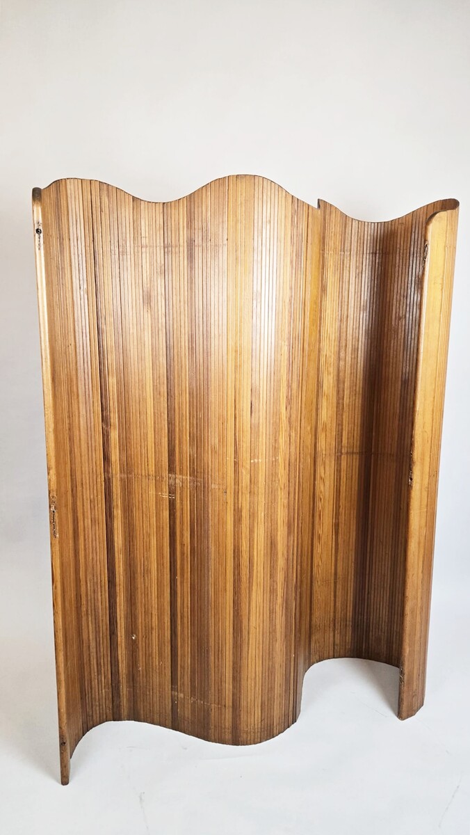 Wavy Wooden Screen, Circa 1950