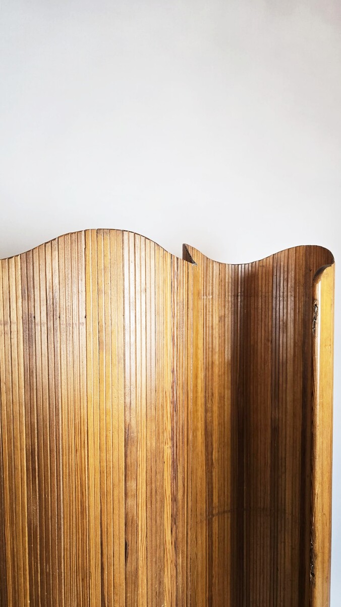 Wavy Wooden Screen, Circa 1950