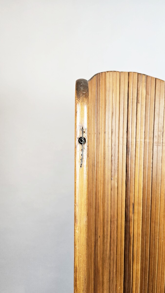 Wavy Wooden Screen, Circa 1950