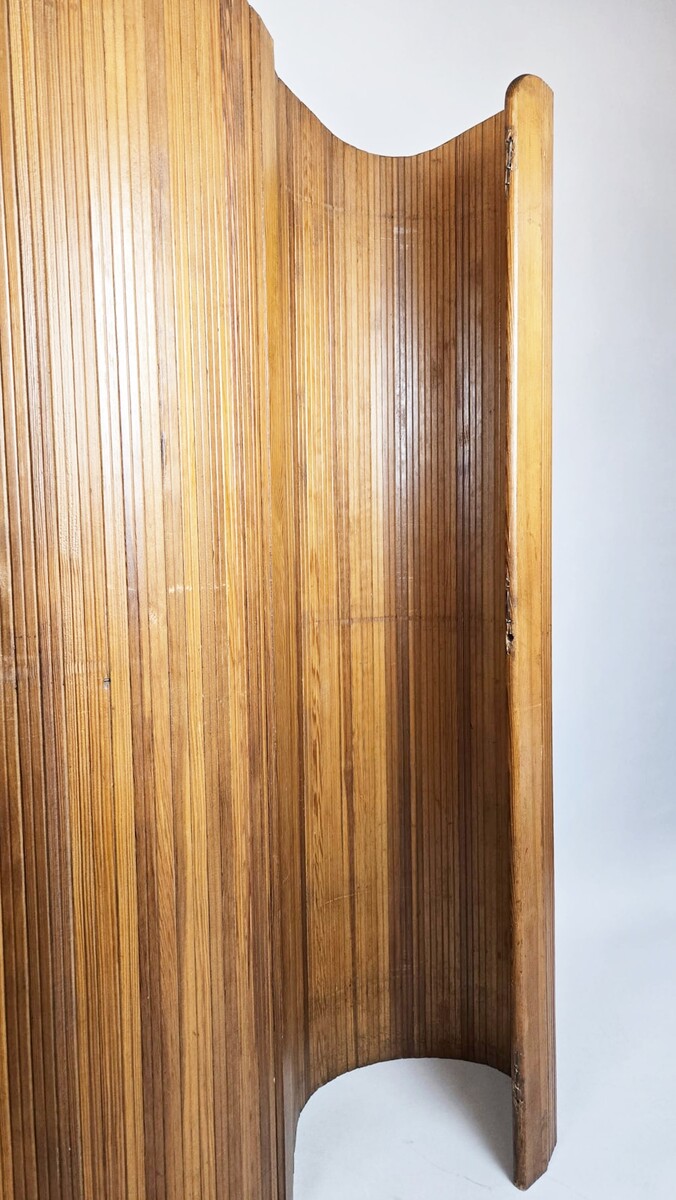 Wavy Wooden Screen, Circa 1950