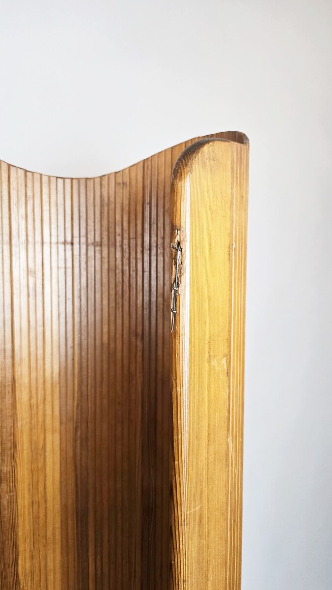 Wavy Wooden Screen, Circa 1950