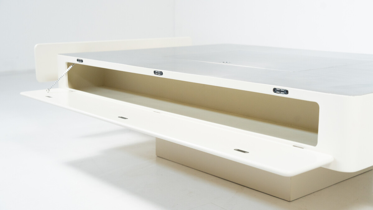 White Caori Coffee Table by Vico Magistretti for Gavina, Italy, 1960s