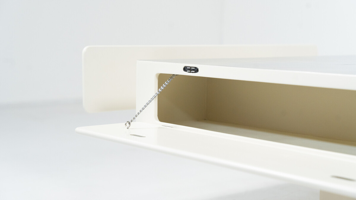 White Caori Coffee Table by Vico Magistretti for Gavina, Italy, 1960s