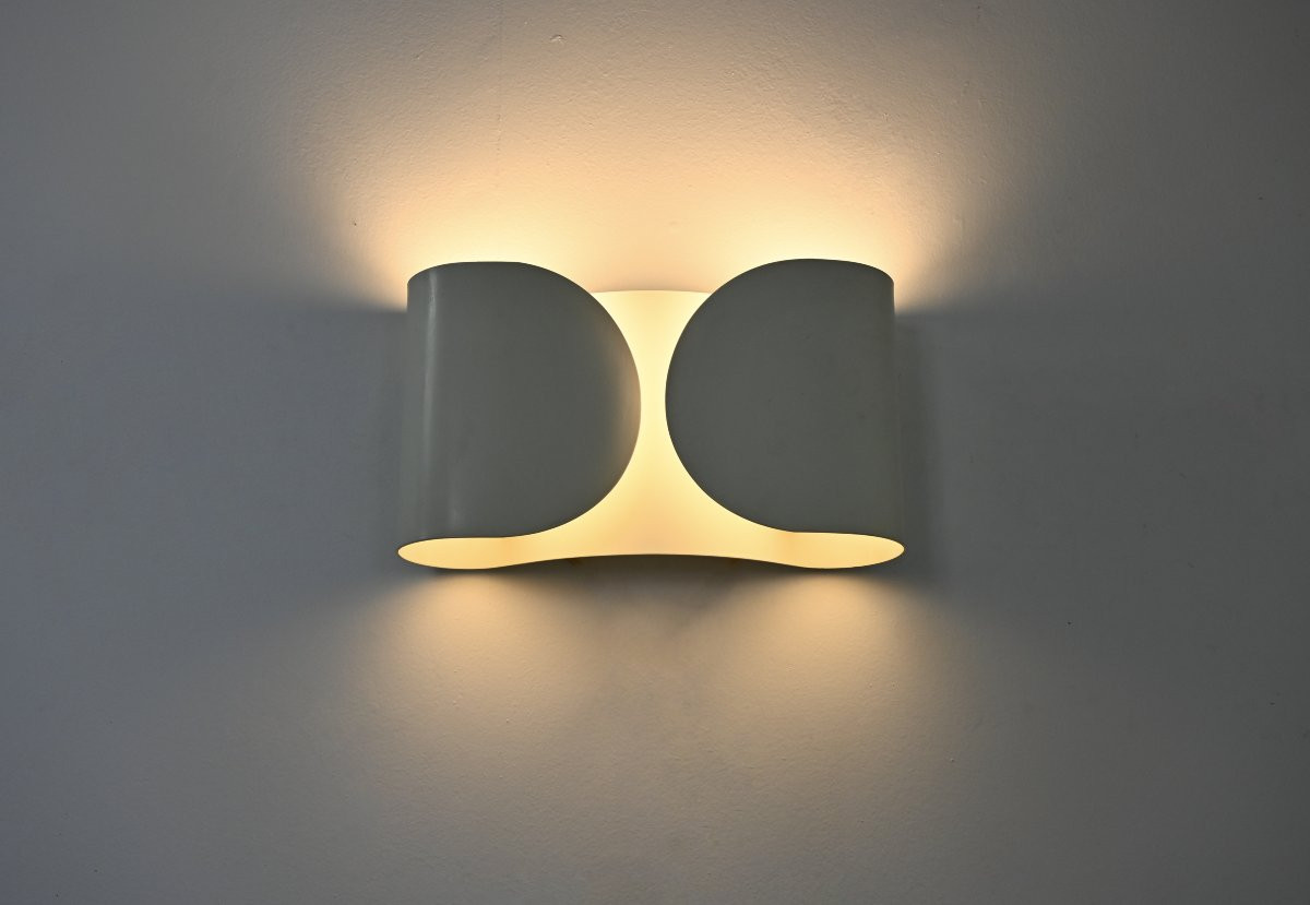 White Foglio Wall lamp by Afra & Tobia Scarpa for Flos, 1960s