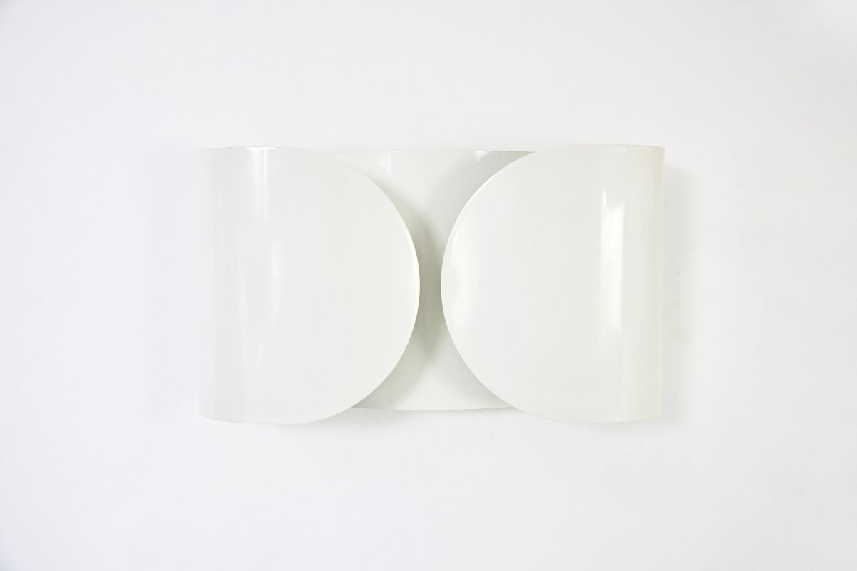 White Foglio Wall lamps by Afra & Tobia Scarpa for Flos, 1960s, set of 2
