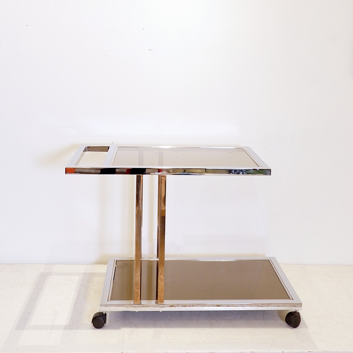 Willy Rizzo bar cart from Belgo Chrom, Belgium 1970
