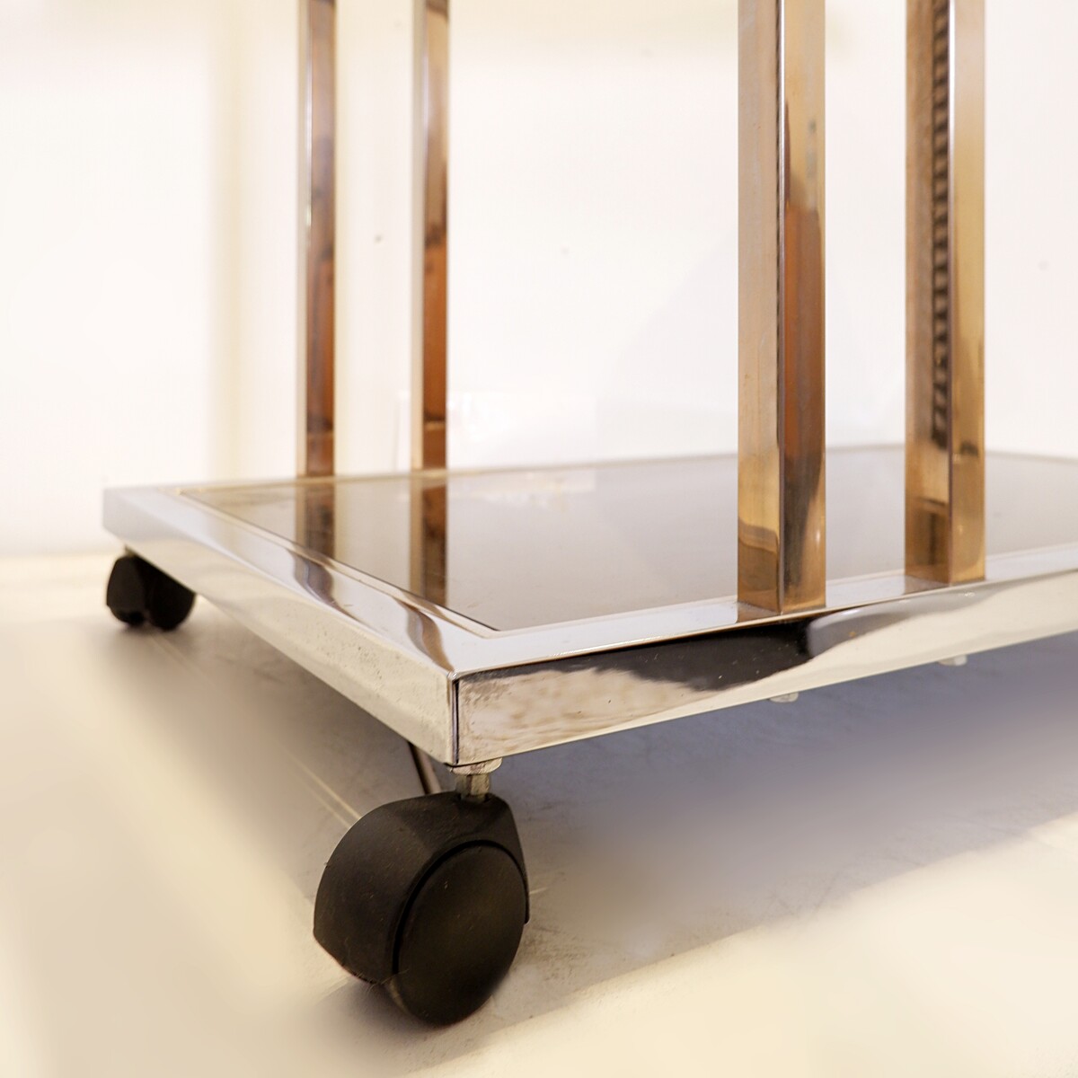 Willy Rizzo bar cart from Belgo Chrom, Belgium 1970
