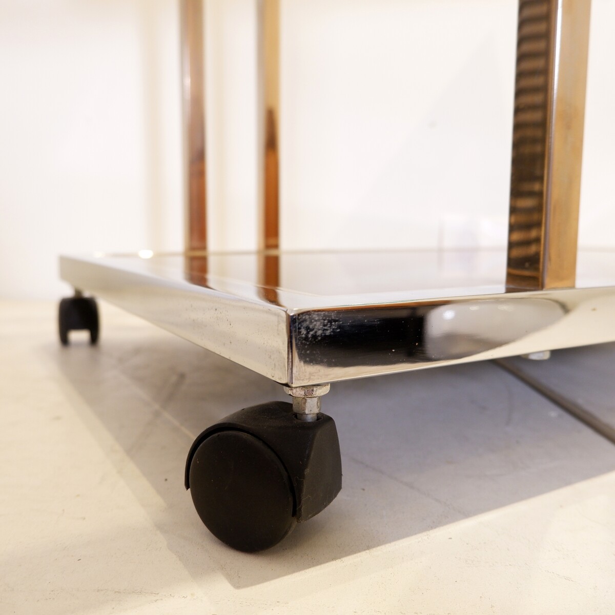 Willy Rizzo bar cart from Belgo Chrom, Belgium 1970