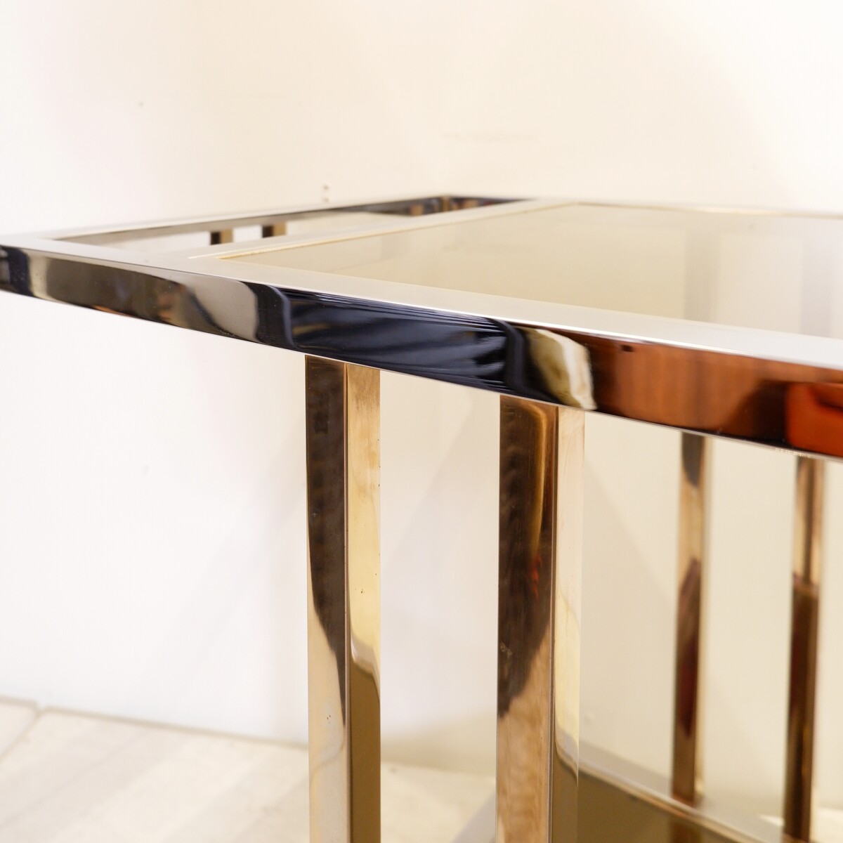 Willy Rizzo bar cart from Belgo Chrom, Belgium 1970