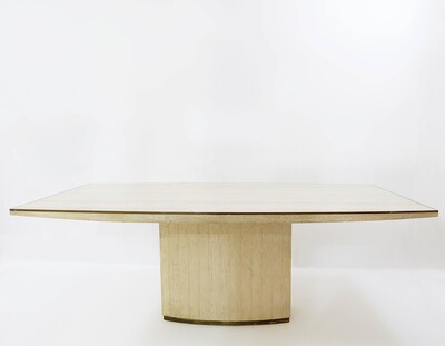 Willy Rizzo Travertine Dining table - 1970s