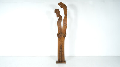 Wooden Sculpture by Luciano Bertolotto, Italy, 1990s