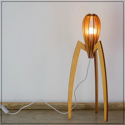 Wooden slats Table lamp inspired by 
