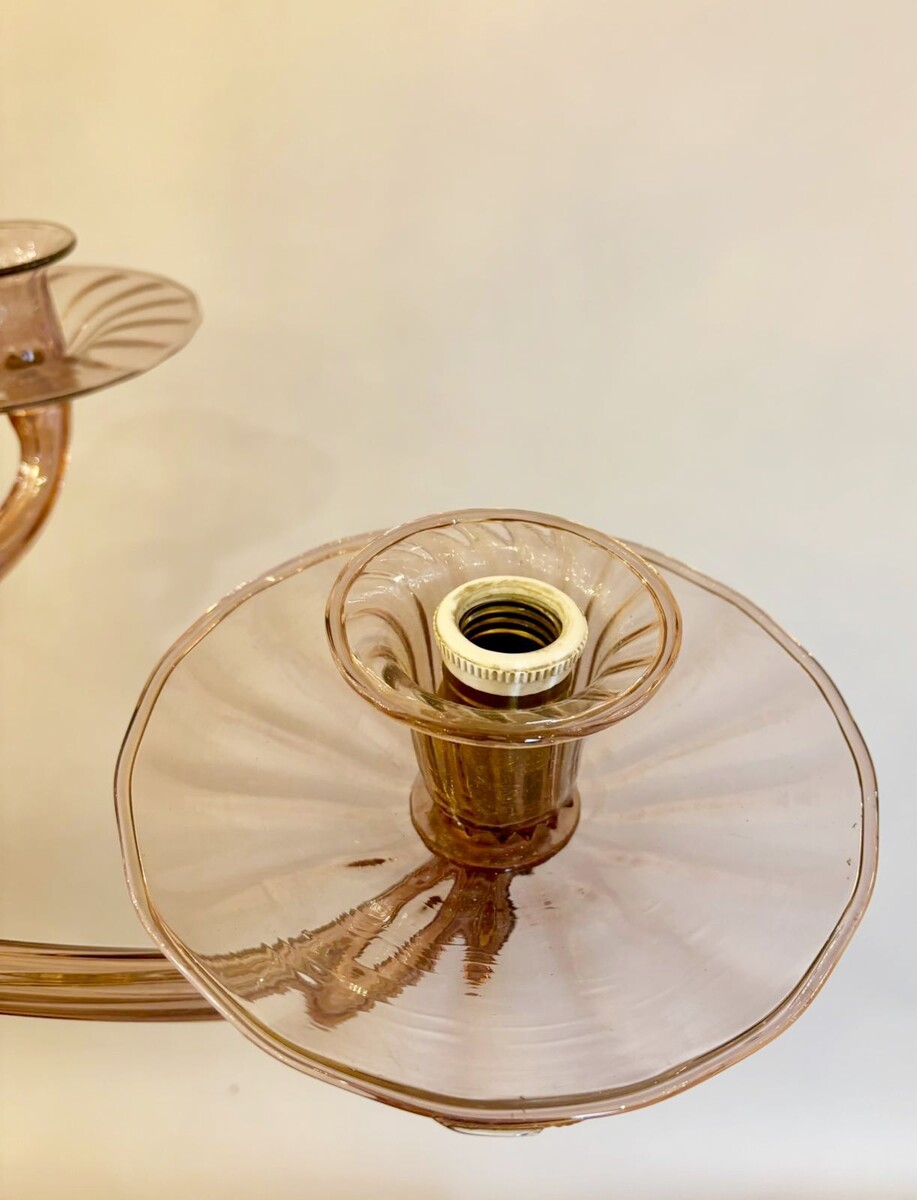 Zecchin Murano chandelier with 6 arms of lights, circa 1940